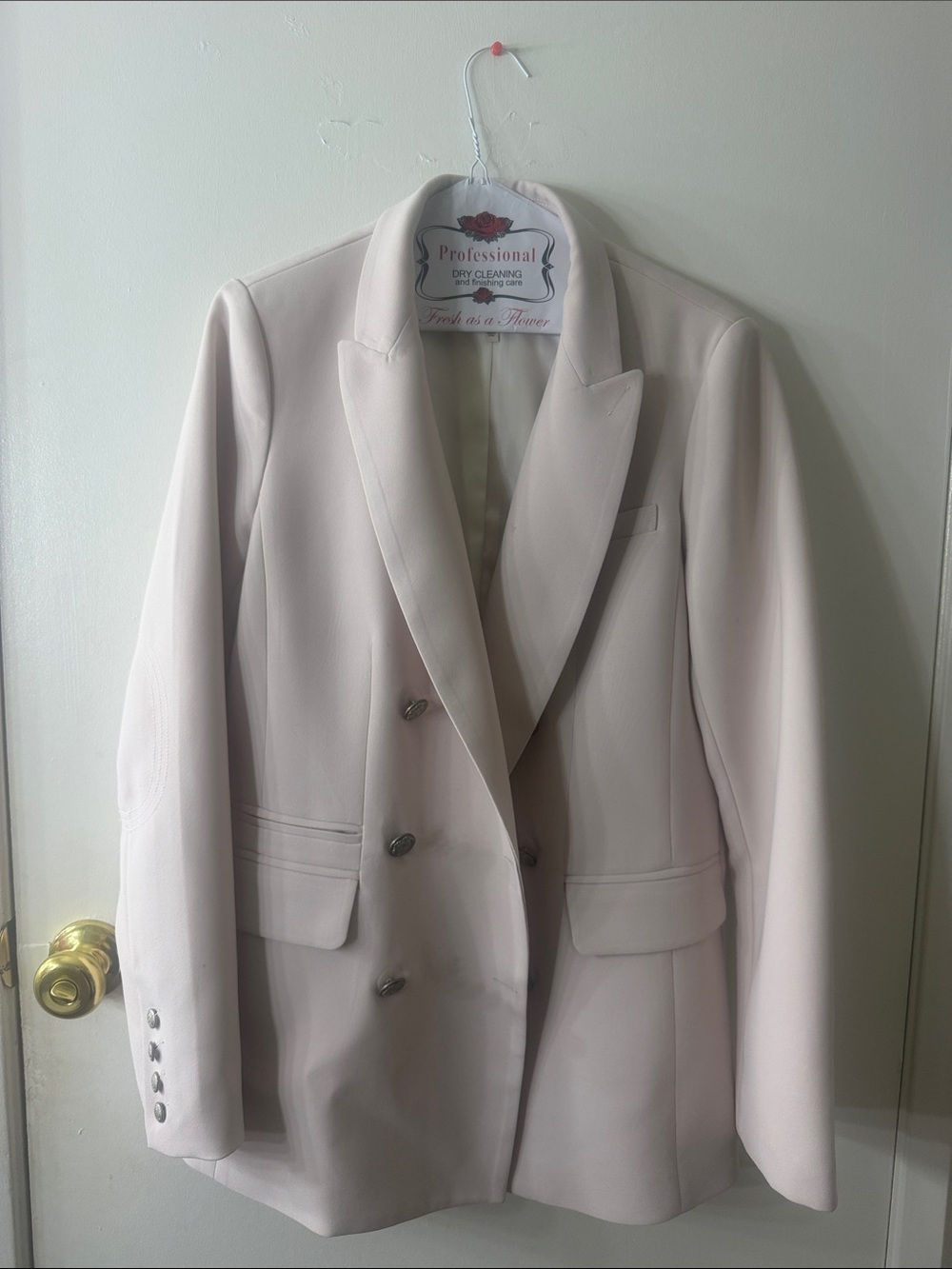 RACHEL Rachel Roy Blush Double-Breasted Blazer